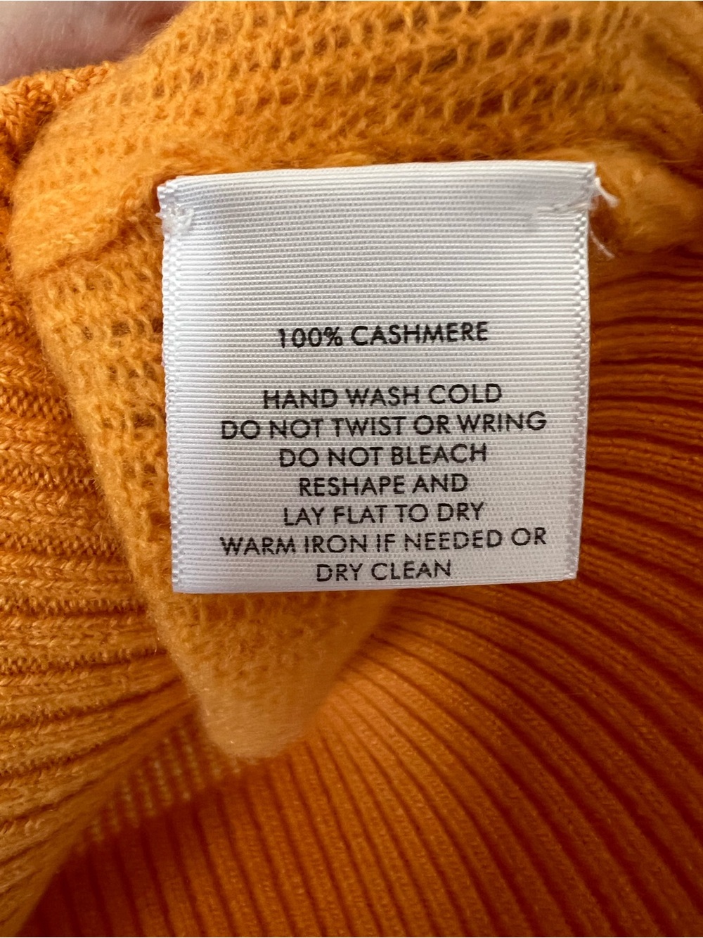 White & Warren 100% Cashmere Fine Knit Crewneck Sweater - Bright Fall Orange - Picture 11 of 12